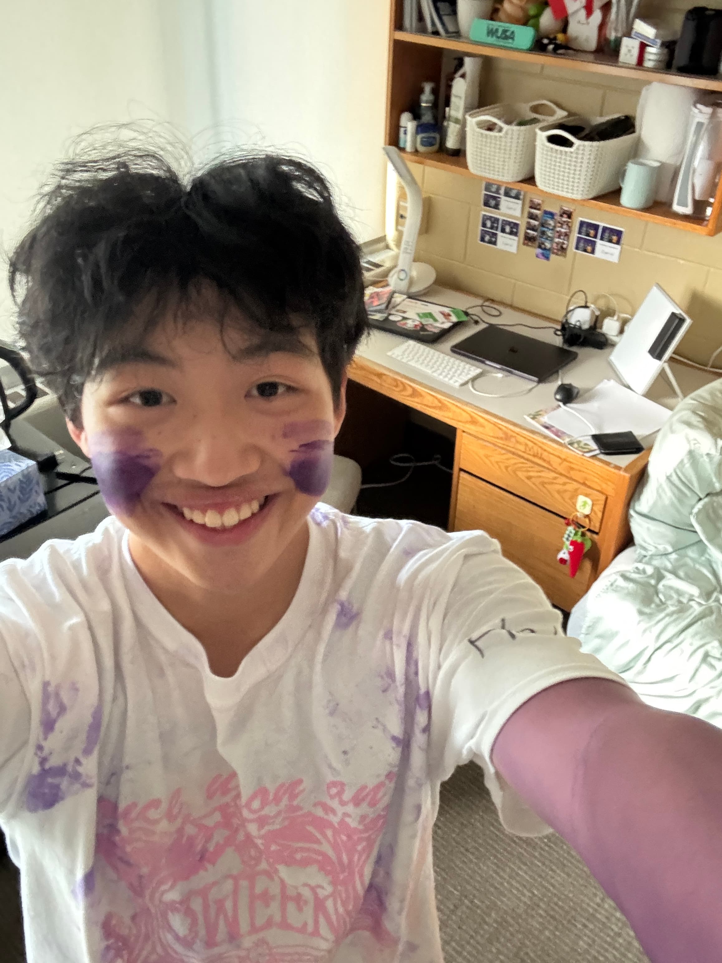 Jaden in his University of Waterloo residence room