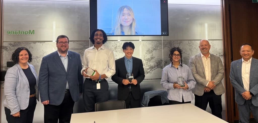 Jaden and colleagues at a TD Bank recognition event